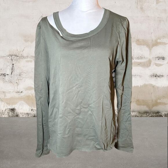 n:PHILANTHROPY Tops - N:Philanthropy NWT Womens Green Long Sleeve Cut Out Top-Size Large